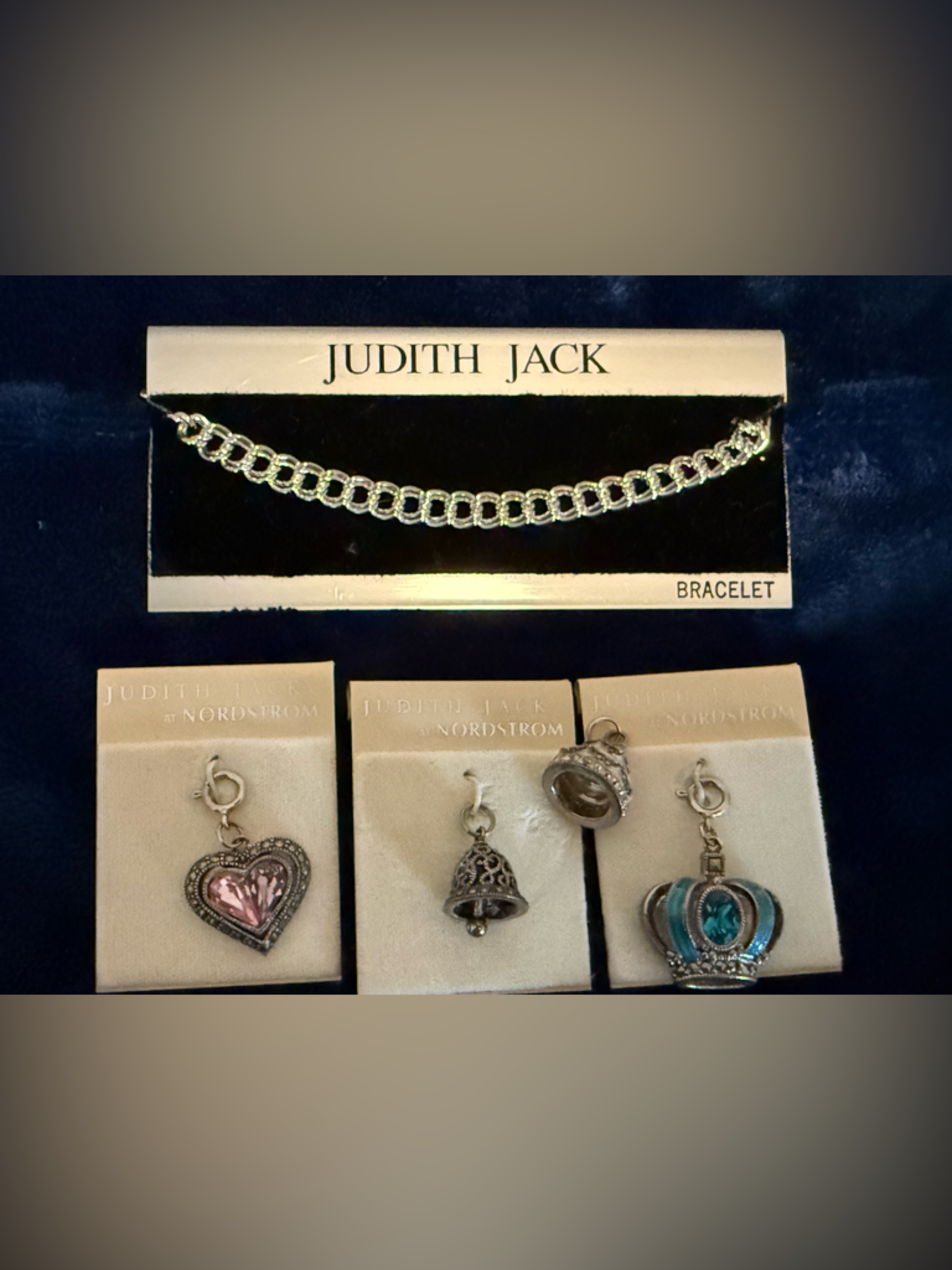 Judith Jack Silver Bracelet With 4 Charms 284$